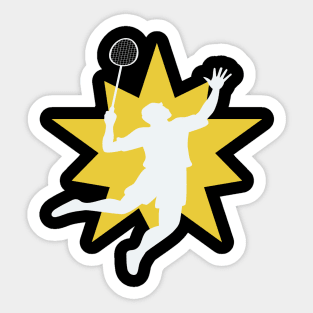 Badminton Comic Sticker